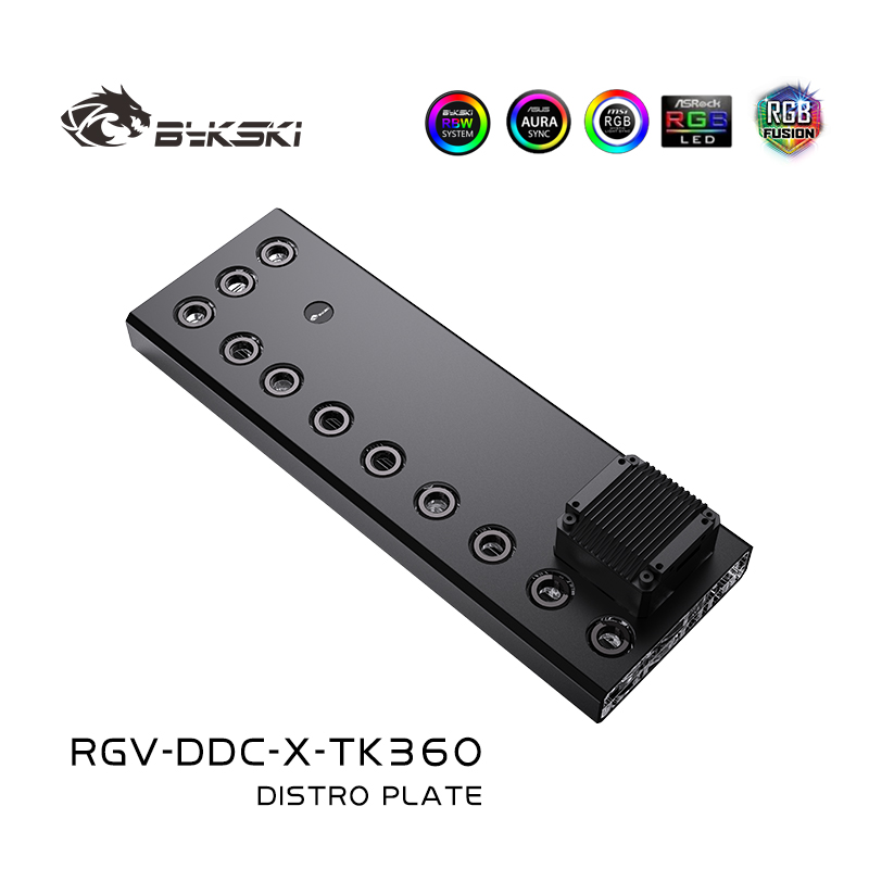Distro Plate Ddc Pump Combo - Акриловая пластина для компьютера Bykski, охлаждающая